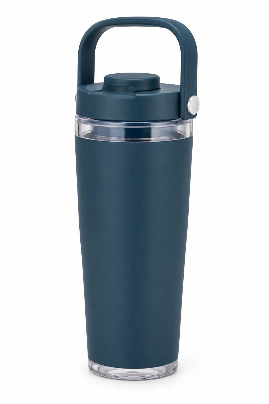 Garrafa Térmica Inox 700ml Parede Dupla Reservatório p/ Suplemento Azul